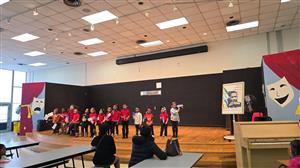 students performing a MLK tribute